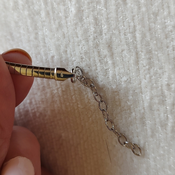 💲 SALE 💲⭐ Authentic SS Omega Chain AND Amethyst/Opal Pendant ⭐ - Picture 7 of 7